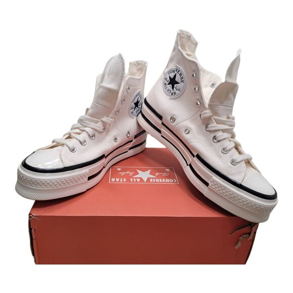 New Converse Chuck Taylor All Star 70 Plus Canvas- Egret Black - M 8.5/ W 10.5 - Picture 3 of 11